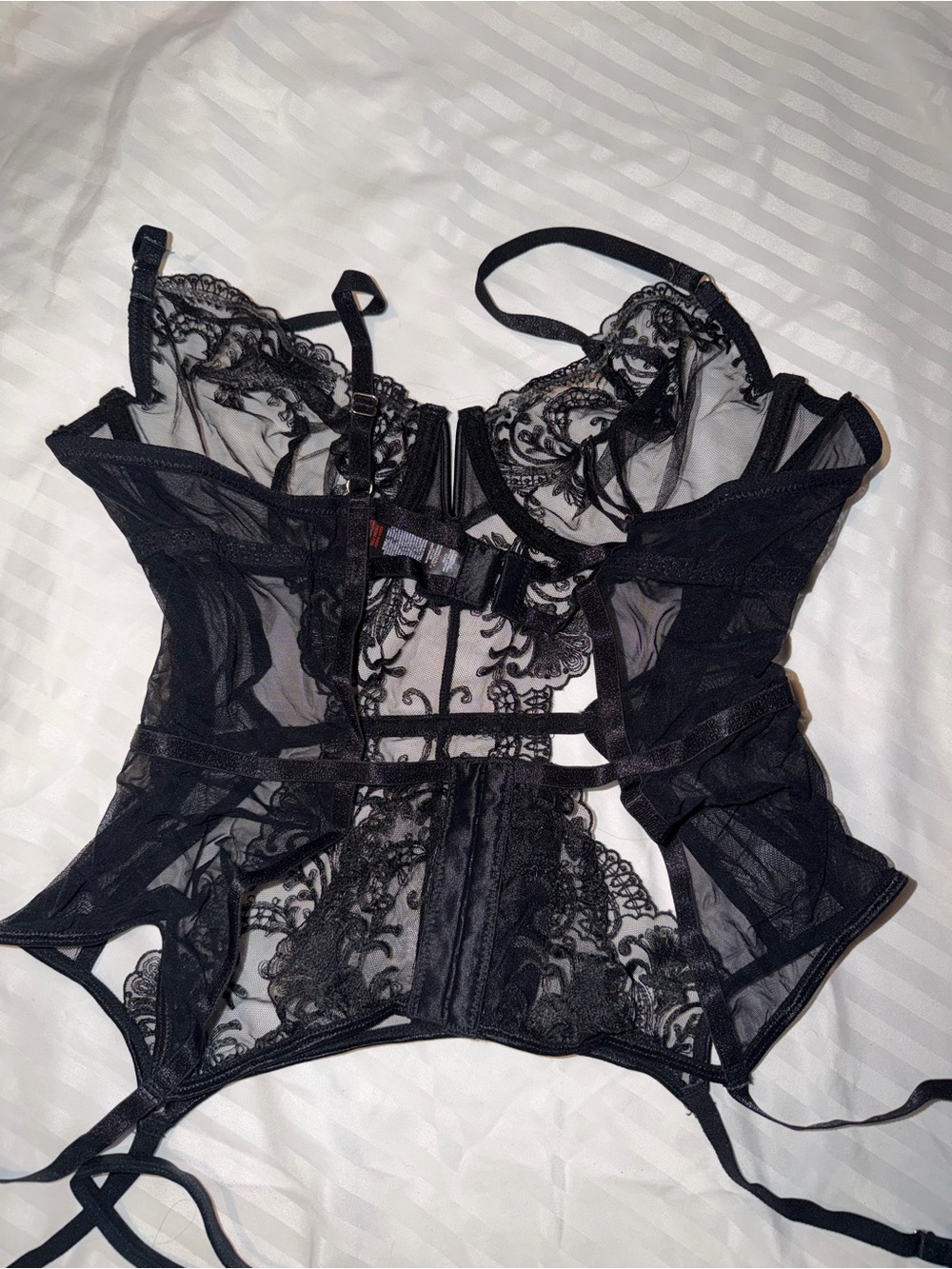 Bluebella Marsielle Wired Basque and Thong Lingerie Set - Picture 2 of 5